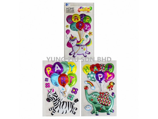 WX-TT#18.5*29.5CM BALLOON STICKER(HOME DECOR))